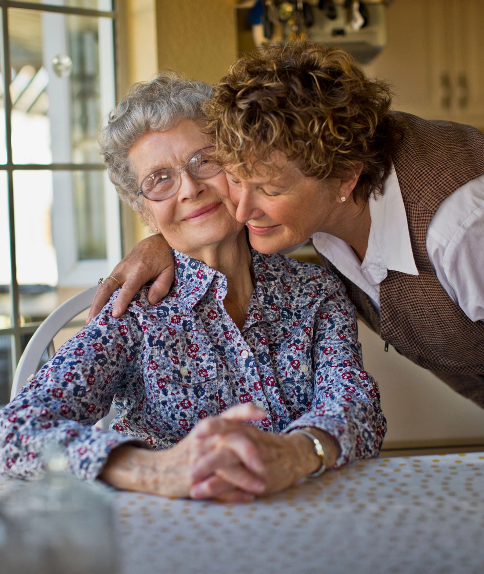 Bewohnerin mit Tochter und Enkel