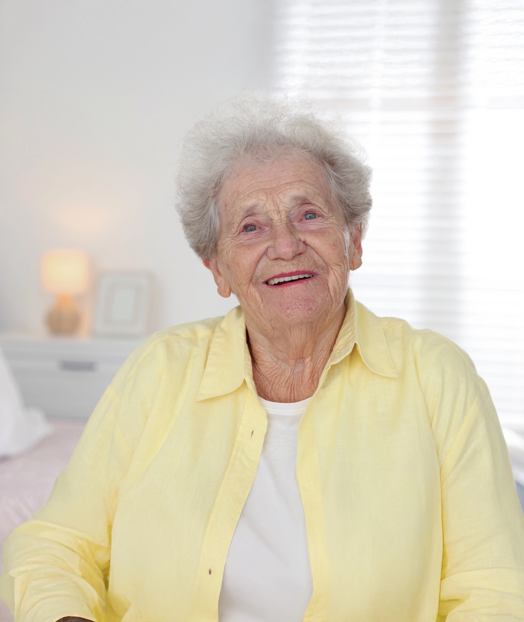 Bewohnerin im Garten